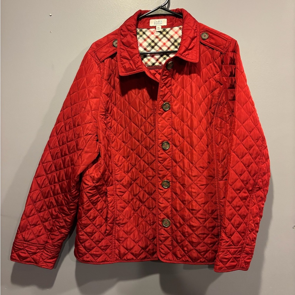 Croft & Barrow Red Quilted Jacket